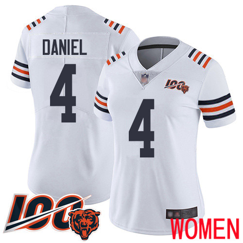 Chicago Bears Limited White Women Chase Daniel Jersey NFL Football #4 100th Season